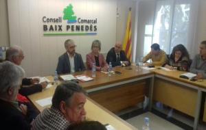Foto de la reunió a la seu del Consell Comarcal del Baix Penedès. Generalitat de Catalunya