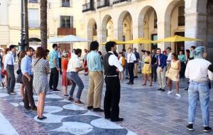 Gran expectació en el rodatge de Vichy Catalan aquest diumenge a Vilanova i la Geltrú