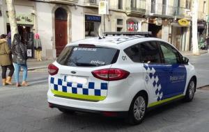 Imatge d'arxiu d'un cotxe de la policia local de Vilanova. Policia local de Vilanova