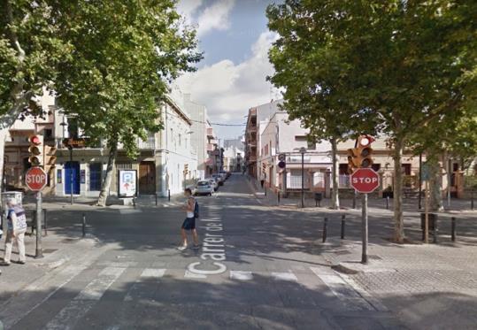 Imatge de la cruïlla entre la rambla de Josep Tomàs Ventosa i el carrer de la Unió. Google Maps