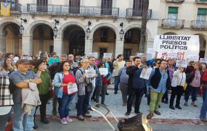 Imatge de la manifestació ahir a la Plaça de la Vila
