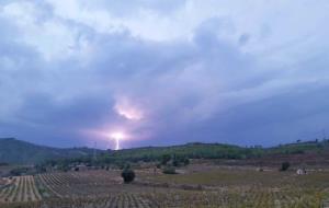 Imatge de la tempesta de dissabte a l'Alt Penedès