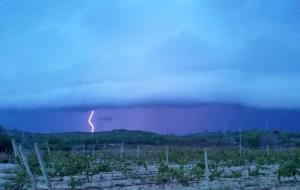 Imatge de la tempesta de dissabte a l'Alt Penedès