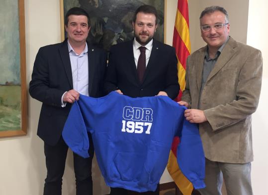 Imatge de la trobada a  la Secretària General de l'Esport de la Generalitat de Catalunya. Eix