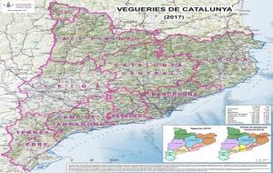 Imatge del mapa de vegueries 2017 elaborat per la Universitat de Lleida. Imatge del 14 de febrer del 2017. EIX
