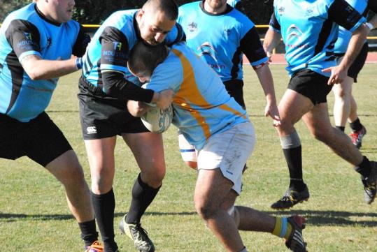 Imatge del partit del sènior masculí. Beto Miranda, RC Badalona