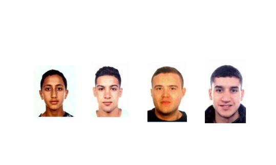 Imatge dels quatre joves que els Mossos d'Esquadra busquen en relació als atemptats de Barcelona i Cambrils del 17 d'agost del 2017. ACN