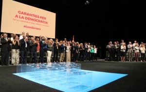Imatge general de l'acte al TNC durant la intervenció del president de la Generalitat, Carles Puigdemont