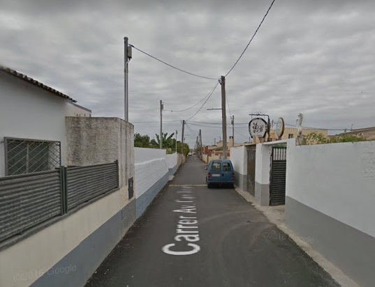 Imatge general del camí de la Masia Xicarró. Google Maps