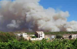 Imatges d'arxiu del gran incendi forestal del parc del Foix de 2012