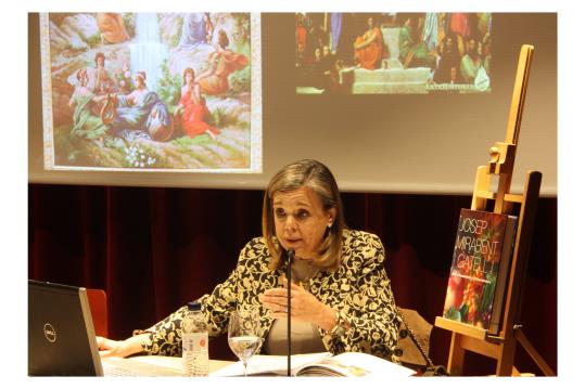 Isabel Coll a la presentació del llibre sobre Josep Mirabent al Gran Teatre Liceu de Barcelona. ACN