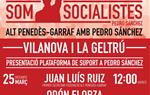 Juan Luís Ruiz presentarà a Vilanova una plataforma de suport a Pedro Sánchez. EIX