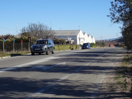 La carretera entre Vilafranca i Sant Martí Sarroca entra en la categoria de les més perilloses de Catalunya. Ramon Filella