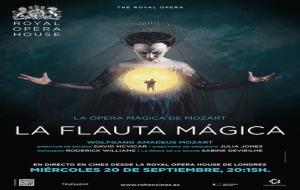 La Flauta Màgica en directe des de la Royal Opera House serà la projecció que tancarà l'etapa del Cineclub Sitges al Casal el proper 20 de setembre. E