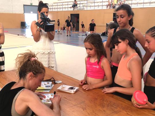 La gimnasta Carolina Pascual a la Masterclass . Eix