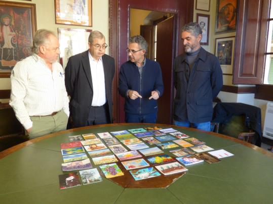 L’Ajuntament de Vilafranca rep una col.lecció de postals dels artistes de Firart. Ajuntament de Vilafranca