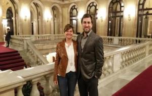 L'alcaldessa Abigail Garrido s'ha reunit amb el conseller de Salut de la Generalitat de Catalunya, Antoni Comín. Ajt Sant Pere de Ribes