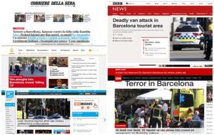 L'atemptat terrorista a Barcelona copa la premsa internacional. ACN