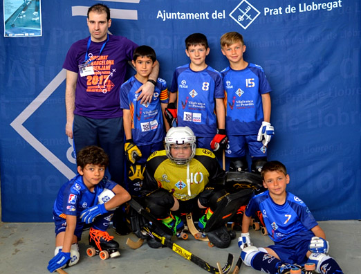 L'equip de Pre-benjamí A, durant el Campionat. Eix