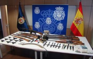 Les armes intervingudes als detinguts a la segona part de l'operació 'Portu'. ACN