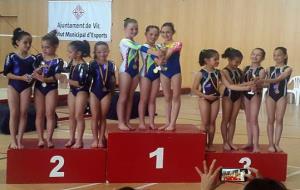 Les gimnastes del Club Gimnàstica Vilanova. Eix