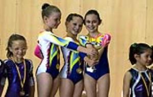 Les gimnastes del Club Gimnàstica Vilanova