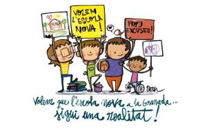 L'il·lustrador Joan Turu, se suma a la reivindicació de les famílies de La Granada per la construcció d'una nova escola. Joan Turu