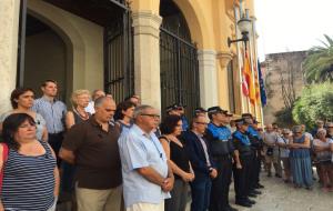 Minuts de silenci de rebuig a l'atemptat terrorista de Barcelona. Sitges