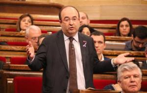 Miquel Iceta, a l'hemicicle del Parlament. ACN/ Maria Belmez