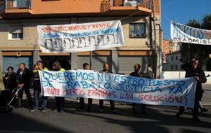 Mobilitzacions a l'estació de Vilanova en defensa dels 8 acomiadats