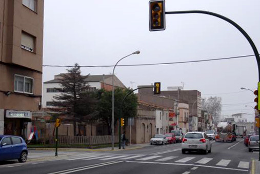 N-340 a l’alçada del municipi de l’Arboç, al Baix Penedès. Eix