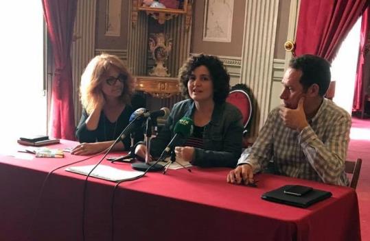 Pilar García, Teresa Llorens i Xavier Grau. Museu del Ferrocarril