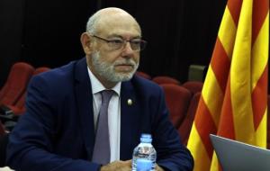 Pla curt del fiscal general de l'estat, José Manuel Maza, durant la reunió amb els fiscals superiors. ACN