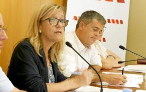 Pla mig de la presidenta de l'AMI, Neus Lloveras, en primer terme, durant l'executiva celebrada a Figueres aquest 5 de juliol de 2017. ACN