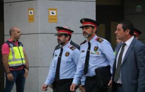 Pla mitjà del Major dels Mossos, Josep Lluís Trapero, a les portes de l'Audiència Nacional . ACN