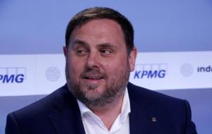 Primer plànol del vicepresident de la Generalitat, Oriol Junqueras, a la XXXIII Reunió del Cercle d'Economia a Sitges. ACN