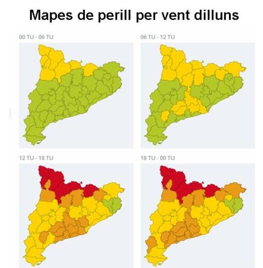 Protecció Civil demana molta prudència demà per la previsió de fort vent a tot el país. EIX