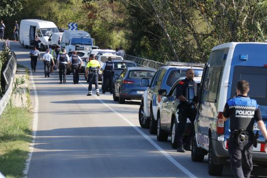 Punt de la carretera de Subirats on els Mossos haurien abatut Younes Abouyaaqoub, autor de la matança a les Rambles. ACN