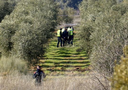 Reconstrucció de la mort a trets de dos agents rurals a Aspa. ACN / Oriol Bosch