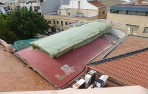 Rehabiliten la coberta de la sala Informalistes de la Biblioteca Museu Víctor Balaguer. Ajuntament de Vilanova