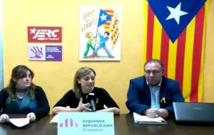 Roda de premsa d'ERC del Vendrell sobre les ordenances. Eix