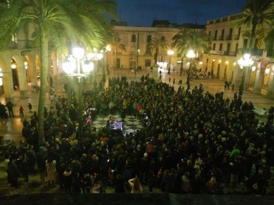 Roda de premsa per denunciar una agressió sexual en grup a Vilanova i la Geltrú. Bullanga Feminista