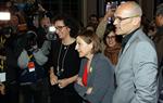Rovira, Forcadell i Romeva després de valorar els resultats electorals a l'Estació del Nord, el 21 de desembre del 2017. ACN