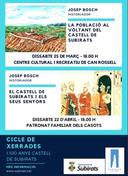 Subirats obre la commemoració dels 1100 anys del Castell amb un cicle de xerrades. EIX