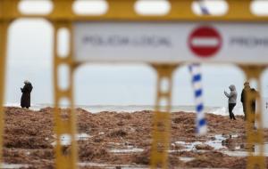 Temporal a la platja de Cubelles