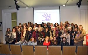 Un moment de la presentació del manifest 'Dones i professió' el 8 de març del 2017 al Col·legi de Periodistes de Barcelona. ACN