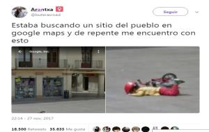 Una vilafranquina arrassa a Twitter pel que ha descobert a la plaça de la Vila amb Google Maps