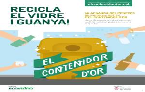 Vilafranca i Vilanova participen al concurs El Contenidor d’Or de reciclatge de vidre