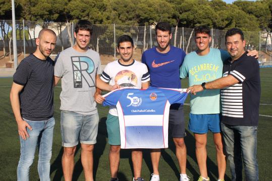 Xavi Vilagut (entrenador), Masana, Pardo, Biel, Pau i Toni López (Presidente). Eix