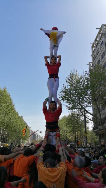 Actuació de 7 dels Xicots de Vilafranca a Can Jorba. Xicots de Vilafranca